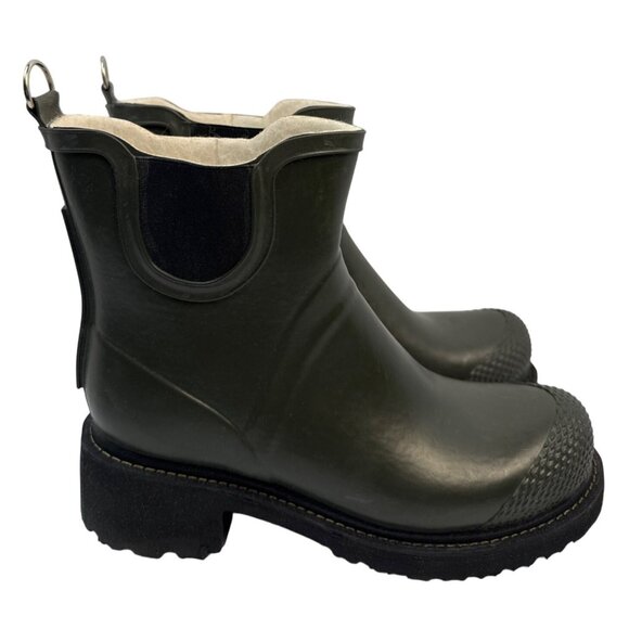 Ilse Jacobsen Women's Rubber Rain Boot Ankle Army Green RUB47 Size 41 - Picture 1 of 11